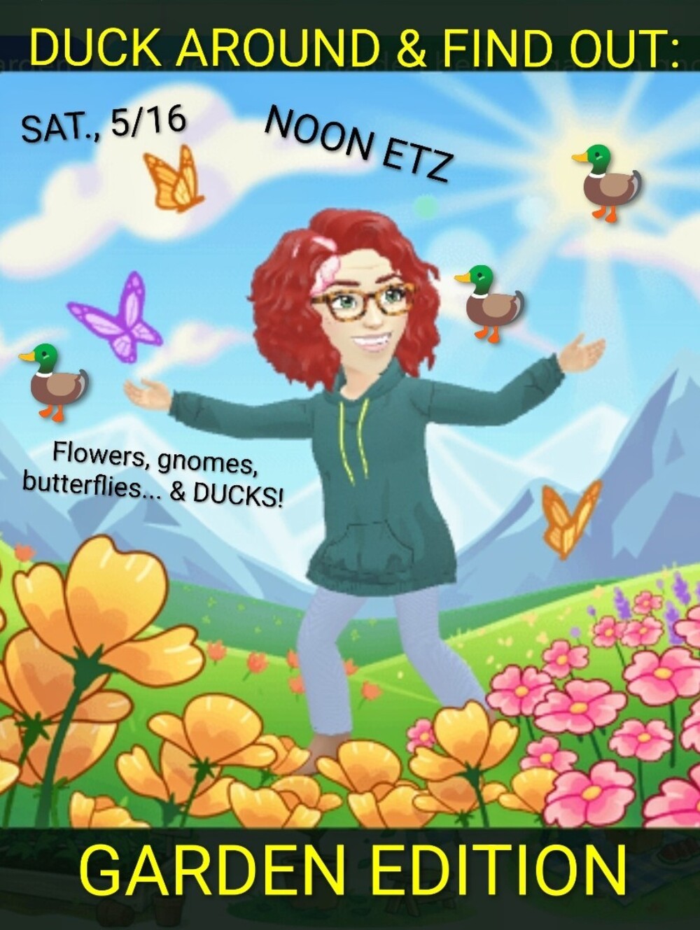 5/16: JUST WHAT THE DR. ORDERED: A GARDEN-THEMED SHARE SHOW!  WHERE MAH GNOMIES?